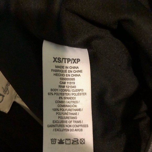 Navy blue dress with leather accent - Picture 5 of 5